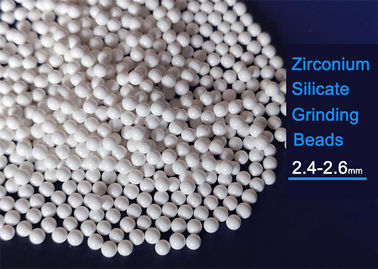 ZrO2 65% zirconium Silicate Ball 900HV Khai thác 1.1KN Độ bền va đập Màu trắng