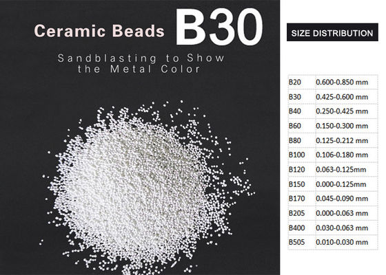 Kích thước B30 425-600μm Phương tiện phun gốm phun cát để hoàn thiện bề mặt kim loại