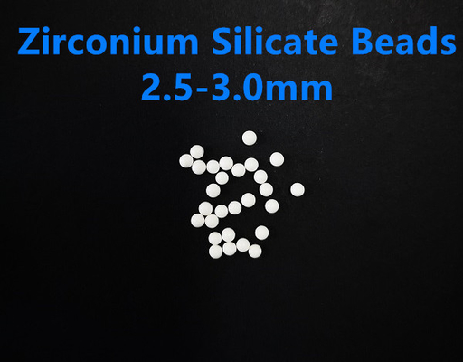 2,5-3,0mm Hạt silicat Zirconium 65 Hạt mài Zirconia Thuốc trừ sâu Phân tán