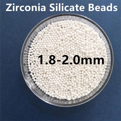 Hạt silicat Zirconia 2.0mm Phương tiện mài Zirconium Oxide Gốm để khử mùi