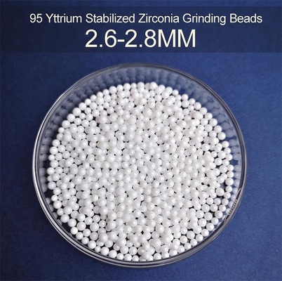 Mật độ 6.0g/Cm3 Zirconia Grinding Media Yttrium ổn định 2.6-2.8mm Hình cầu