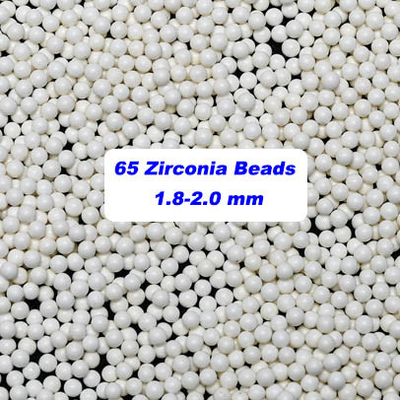 4.0g / Cm3 Bóng Zirconium Silicat 65 Phương tiện phay hạt 1.4 - 1.6mm cho sơn