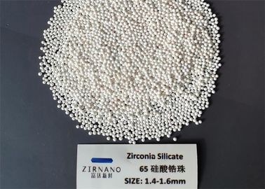 Kích thước 1,4-1,6mm Trắng 65 Hạt silicat zirconium Mật độ lớn 4 g / cm3 cho Sơn / Lớp phủ