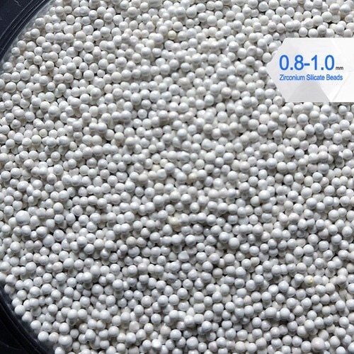 900 HV zirconium Silicate hạt 0,8-1,0mm 4g / cm3 Mật độ để in Mực mài
