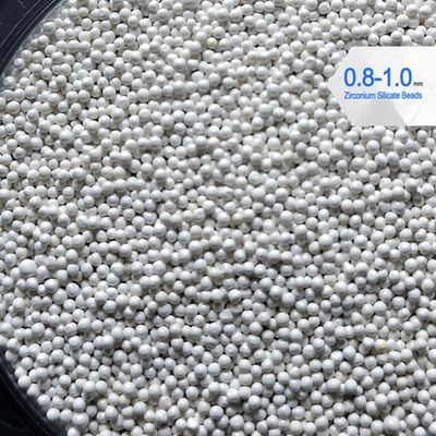 900 HV zirconium Silicate hạt 0,8-1,0mm 4g / cm3 Mật độ để in Mực mài
